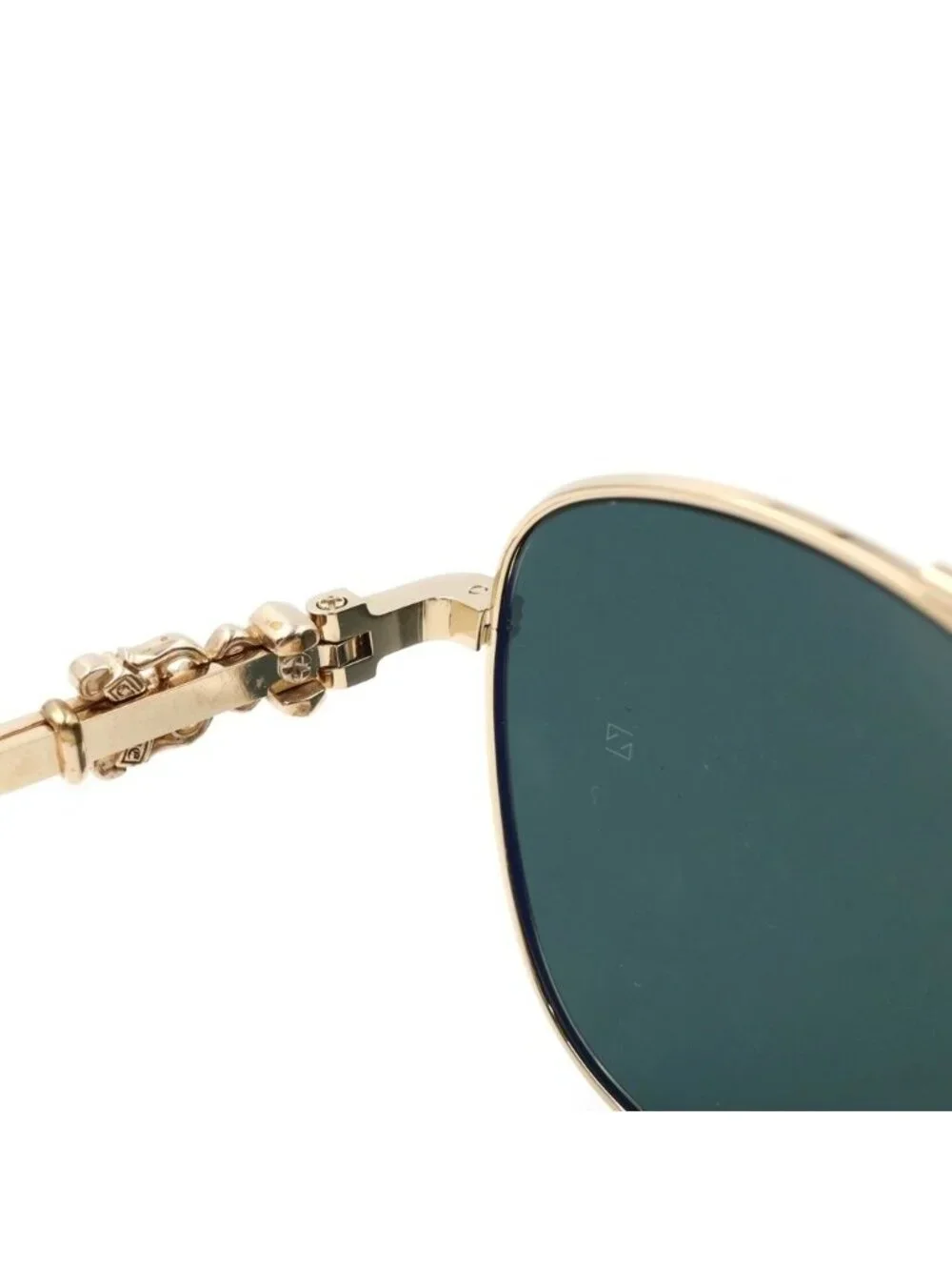Chrome Hearts Wence Sunglasses Double Bridge Dagger Temple Gold Eyewear